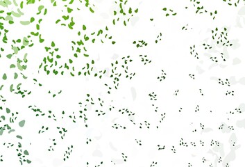 Light Green vector pattern with chaotic shapes.