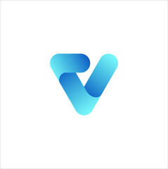 letter v logo modern concept vector template