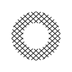 geometric shapes concept, ring with stripes design, line style