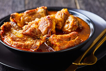 close-up of Succulent Braised Pork pieces in bowl