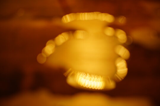 Bokeh, orange light, blurry and blurry images