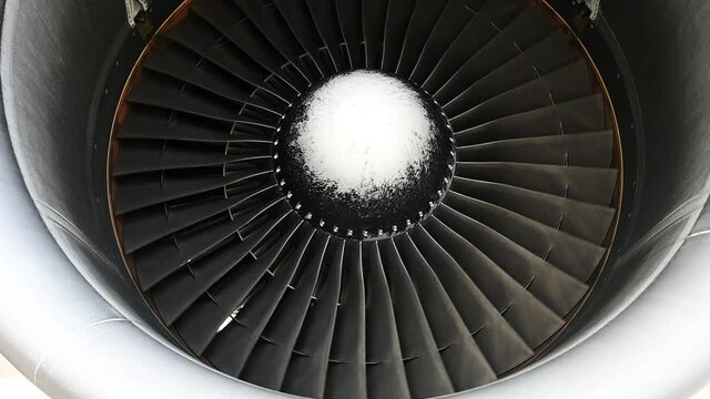 Turbine blades of airplane, Jet engine	