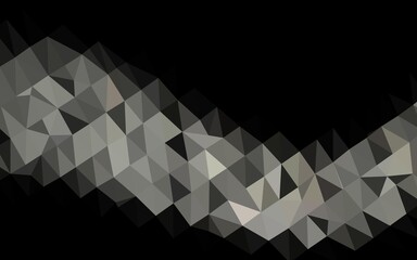 Dark Black vector blurry triangle template. A completely new color illustration in a vague style. Template for your brand book.