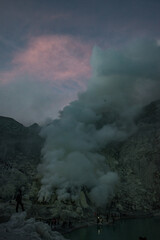 Naklejka premium Ijen Volcano, Java, Indonesia