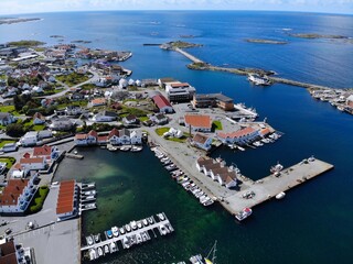 Karmoy, Norway - Akrehamn drone view