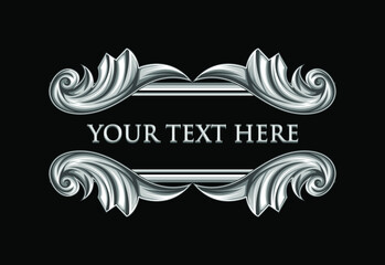 Metal Ornamental Romanesque is a ornament with Silver coloured of ornament of ethnical building on romanesque age. this file is isolated, you can download and use it for any needed.