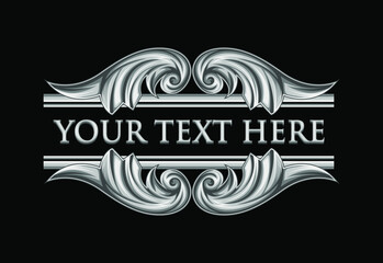 Metal Ornamental Romanesque is a ornament with Silver coloured of ornament of ethnical building on romanesque age. this file is isolated, you can download and use it for any needed.