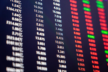 Fototapeta premium Stock market securities trading data background