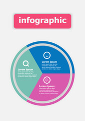 Planning infographic design business infographic template with 3 options. Creative concept planning used for web banner