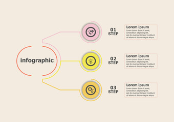 Planning timeline infographics design vector template with 3 options. Creative concept planning used for web banner.