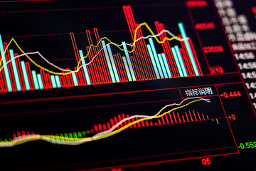 Stock market securities trading data background