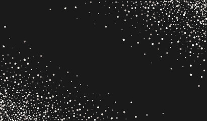 Silver Rain Transparent Black Background. Light 