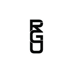 rgu letter original monogram logo design