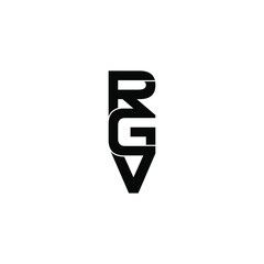 rgv letter original monogram logo design
