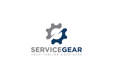 modern gear service logo, icon, symbol, vector illustration