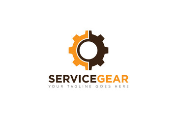 modern gear service logo, icon, symbol, vector illustration