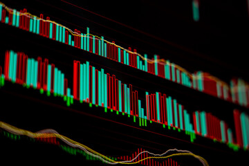 Stock market securities trading data background