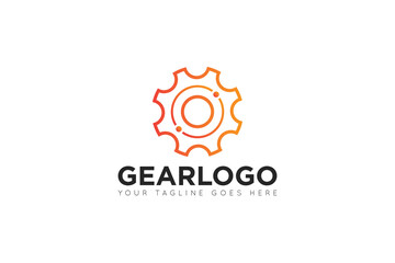 modern gear service logo, icon, symbol, vector illustration