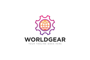 Fototapeta na wymiar modern gear service logo, icon, symbol, vector illustration