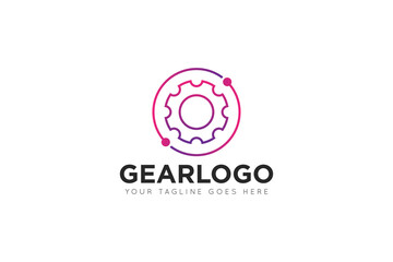 modern gear service logo, icon, symbol, vector illustration