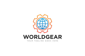 Fototapeta premium modern gear service logo, icon, symbol, vector illustration