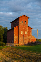 Old Grain Elevator at Sunrise