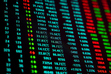 Stock market securities trading data background