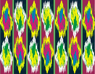 Ikat textile vector background