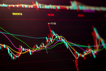Stock market securities trading data background