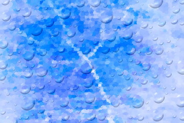 Abstract blue background with water drops