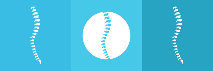 Vector human spine icon silhouette