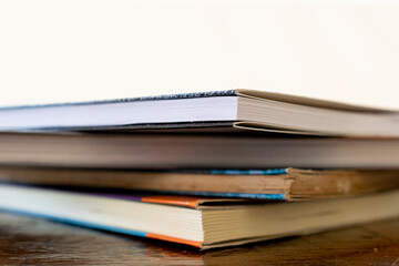 stack of old books on the table with space for text