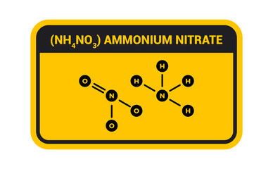 Ammonium Nitrate formula. Isolated Vector Illustration