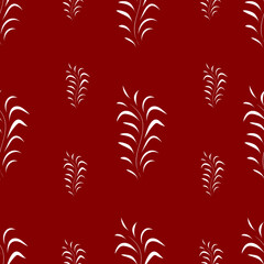 Fototapeta na wymiar Floral design Seamless white with red. Vector illustration repeat pattern