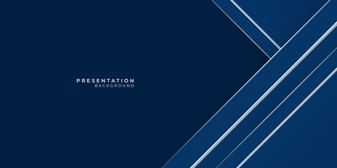 Naklejka premium Modern simple blue abstract presentation background