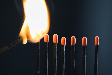 burning matches