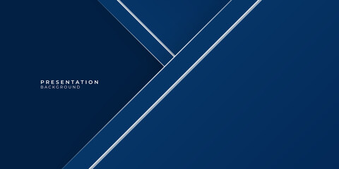 Blue abstract presentation background with white triangles lines