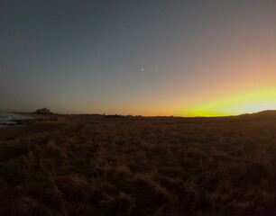 Ba,burgh Castle at Sunset