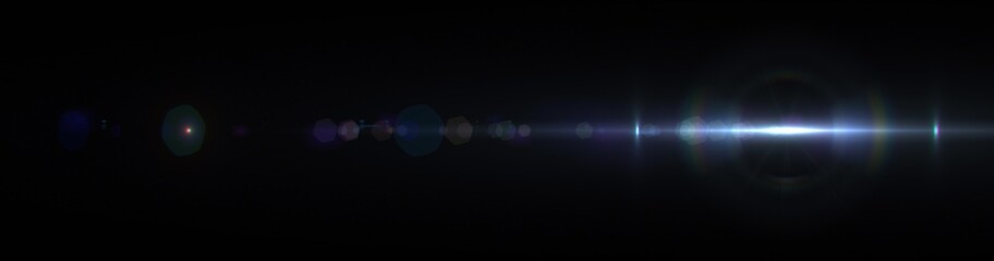 Spherical widescreen optical lens flare