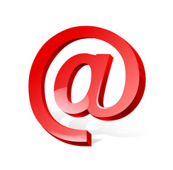  illustration of email red symbol