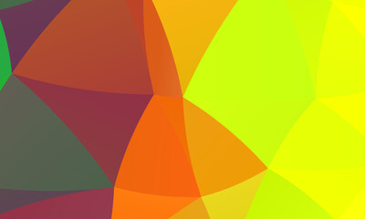 Yellow, green and red polygonal abstract background. Great illustration for your needs.