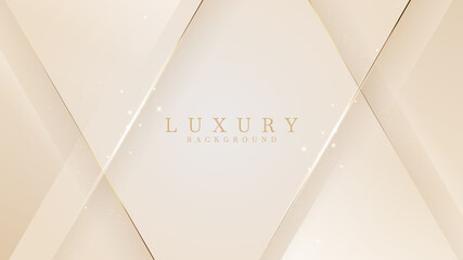 Luxury abstract background with golden lines sparkle geometric shapes. Illustration from vector about modern template design for a sweet and elegant feeling.