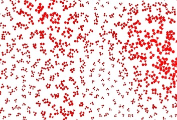 Fototapeta premium Light Red vector backdrop with lines, circles, rhombus.