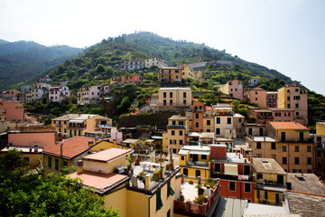 Fototapeta na wymiar Riomaggiore town in Cinque Terre, La Spezia, italy