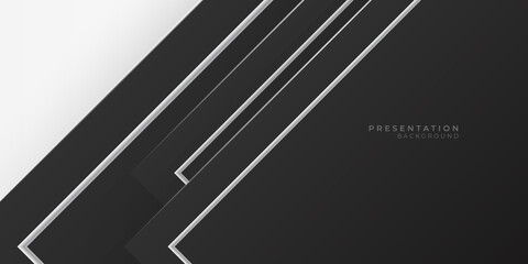 Abstract 3d white black background with blank space of paper layer