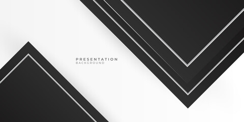 Black white presentation background. Vector illustration design for presentation, banner, cover, web, flyer, card, poster, wallpaper, texture, slide, magazine, and powerpoint.