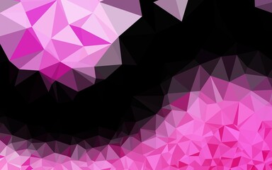 Light Pink vector abstract polygonal layout. Creative illustration in halftone style with gradient. Brand new design for your business.