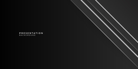 Vector Illustration Modern Black Abstract Design Geometric Paper Style Background