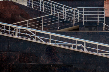 Fototapeta premium stainless steel handrail in a modern building