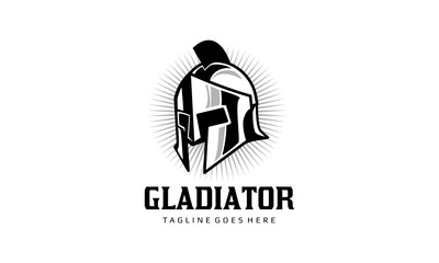 Gladiator Head Logo Vector Template